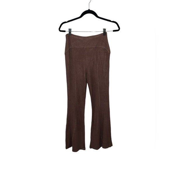 NWT Area Stars Ribbed Flare Pull On Pants sze S High Rise Stretch Comfortable - Picture 2 of 13